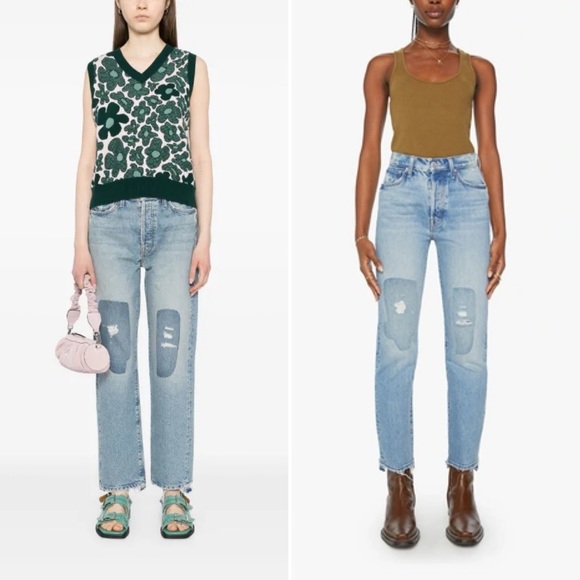 MOTHER Denim high-waisted hiker hover chew jeans in Ain’t My First Rodeo Size 26 - Picture 4 of 12